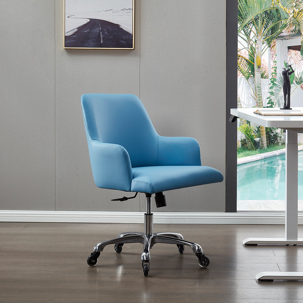 Chicago Eco Leather Swivel Desk Chair With Caster Wheels