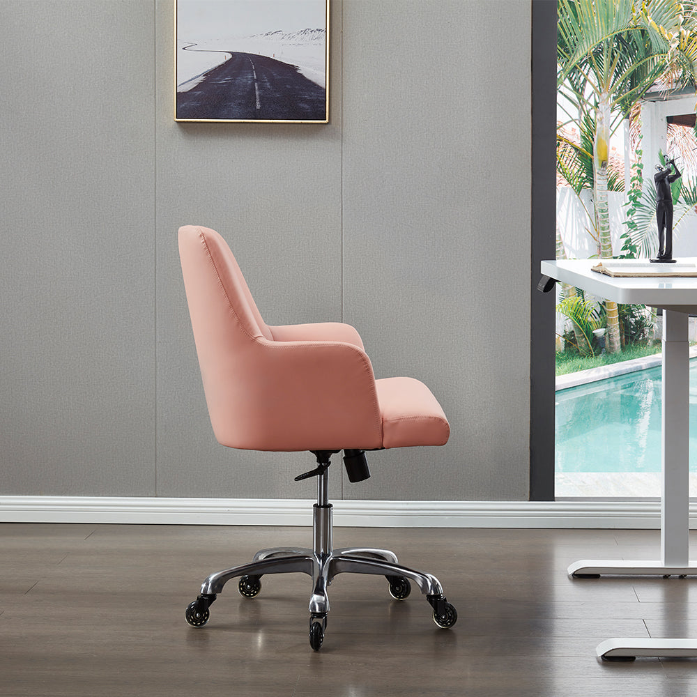 San Francisco Swivel Desk Chair Eco Leather With Caster Wheels