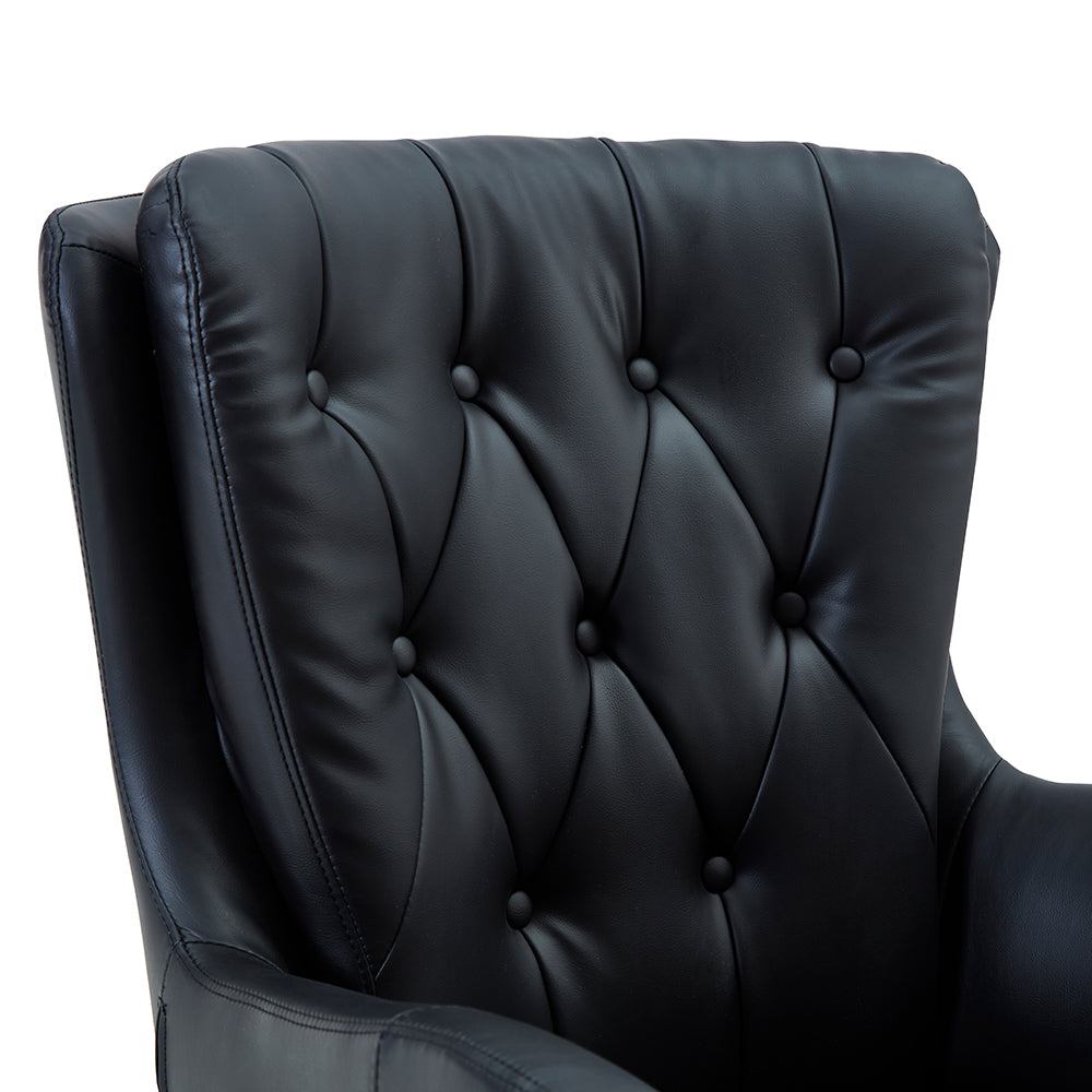 Houston Eco Leather Swivel Desk Chair With Caster Wheels