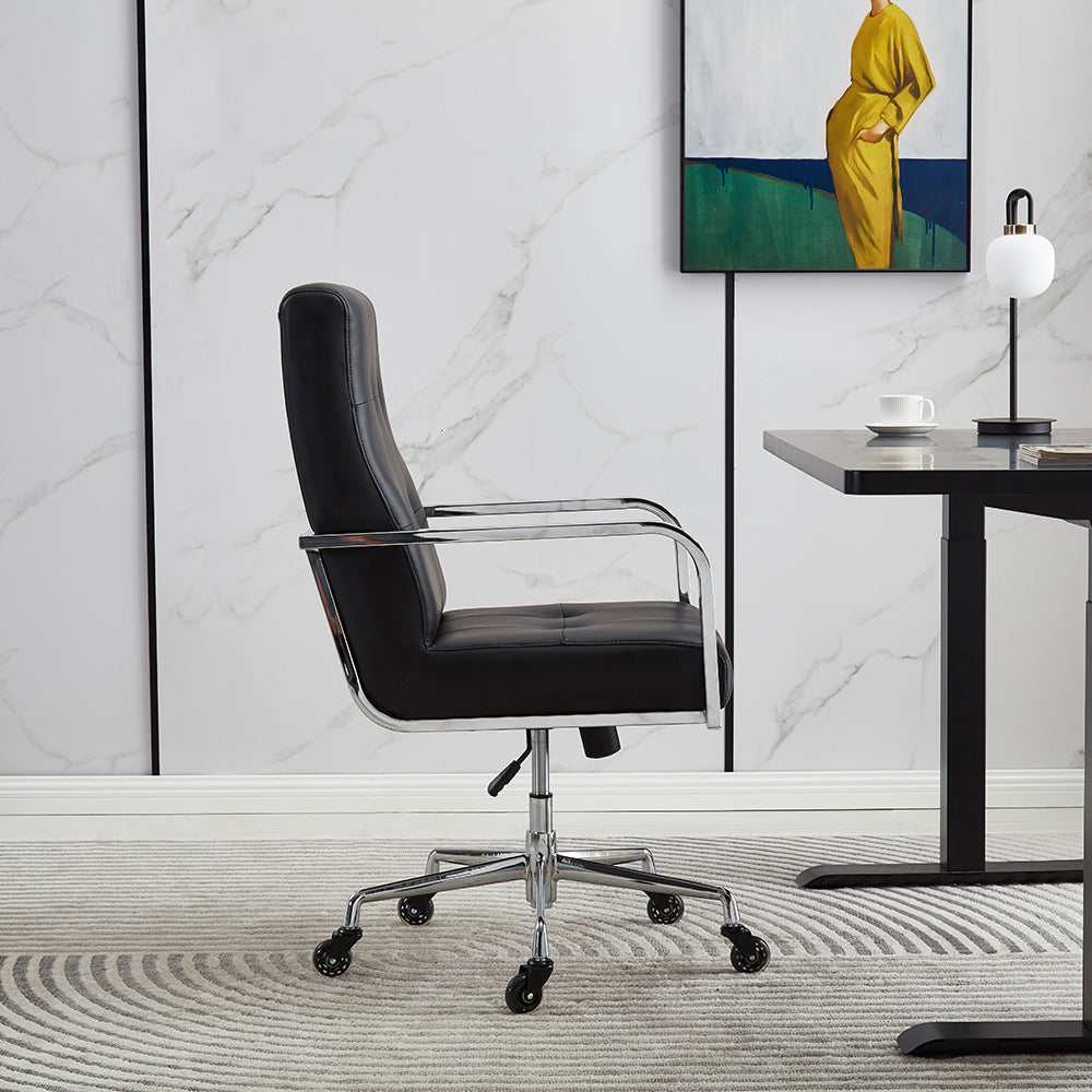 Los Angeles Swivel Desk Chair Eco Leather With Caster Wheels
