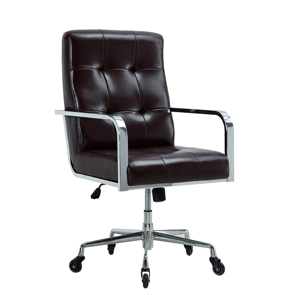 Boston Swivel Desk Chair Eco Leather With Caster Wheels