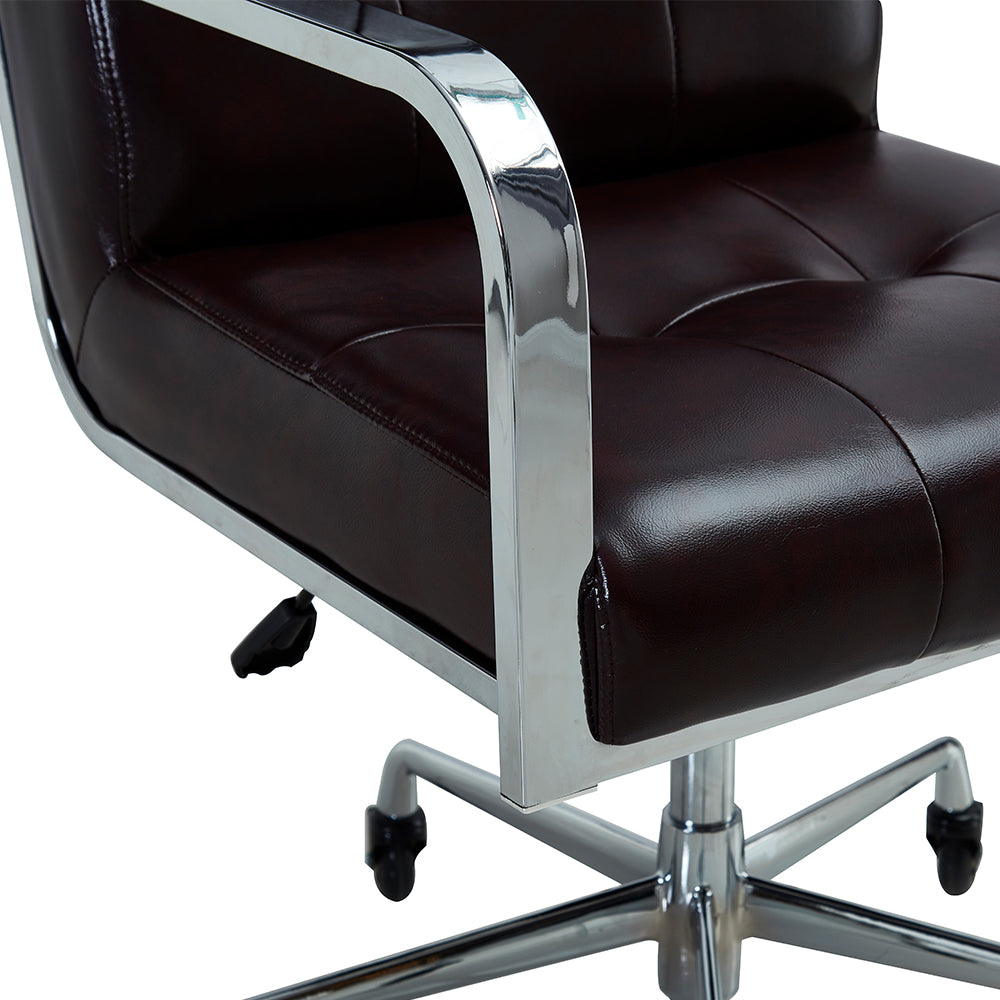 Boston Swivel Desk Chair Eco Leather With Caster Wheels