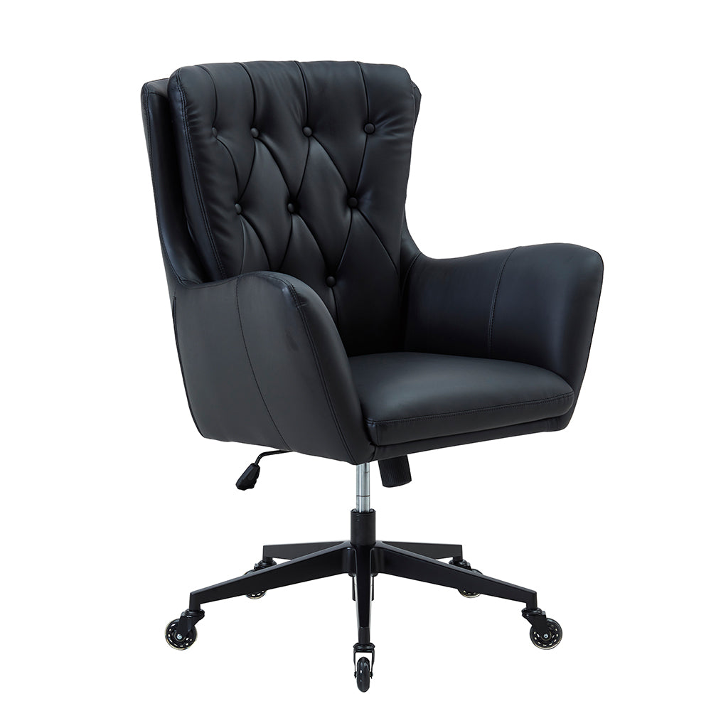 Houston Eco Leather Swivel Desk Chair With Caster Wheels