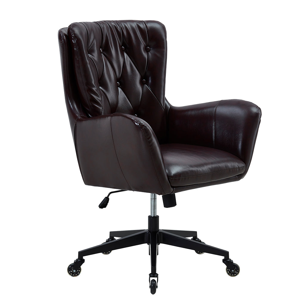 Washington Swivel Desk Chair Eco Leather With Caster Wheels